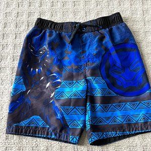 Marvel Avengers Boys Black Panther Swim Trunks - Size 6 / 7